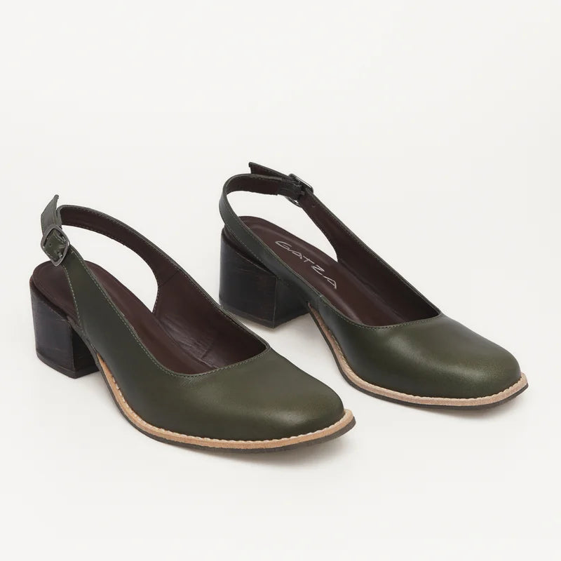 Ayla Leather Shoe - Caramel