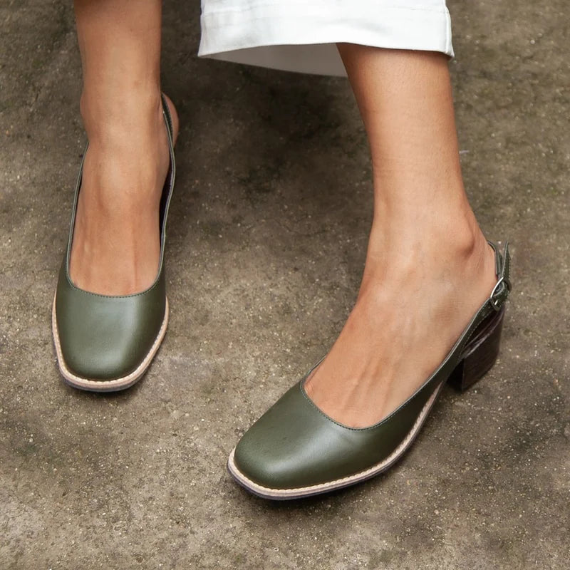 Ayla Leather Shoe - Caramel