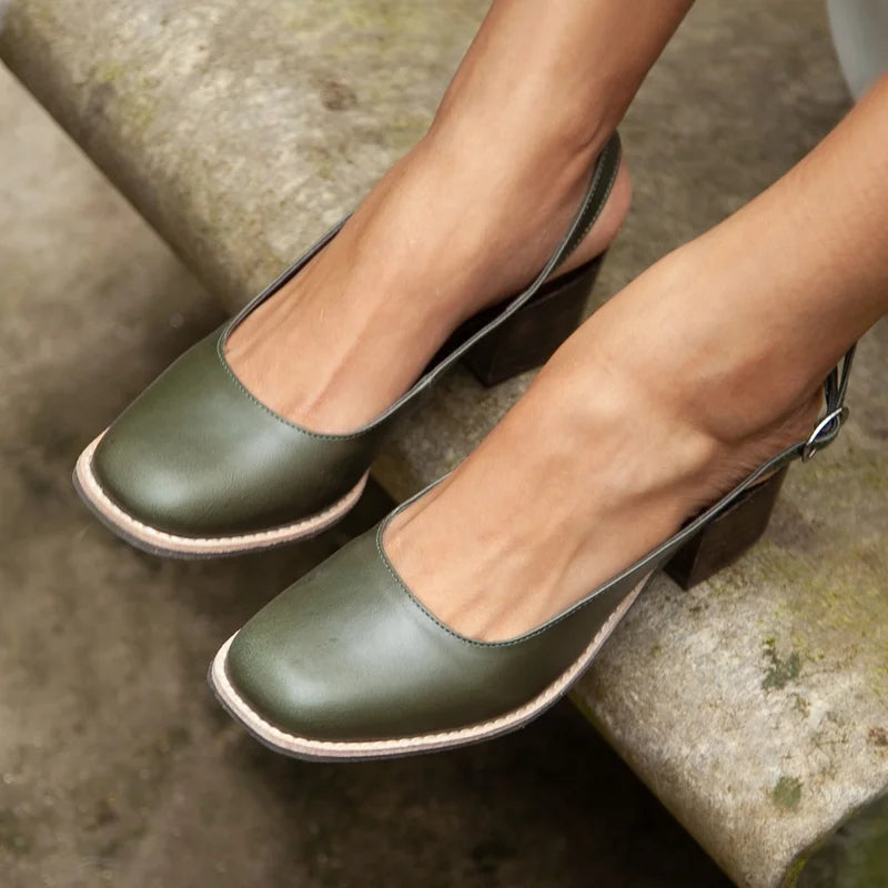 Ayla Leather Shoe - Caramel