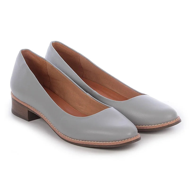 Casual Leather Shoes - Gray