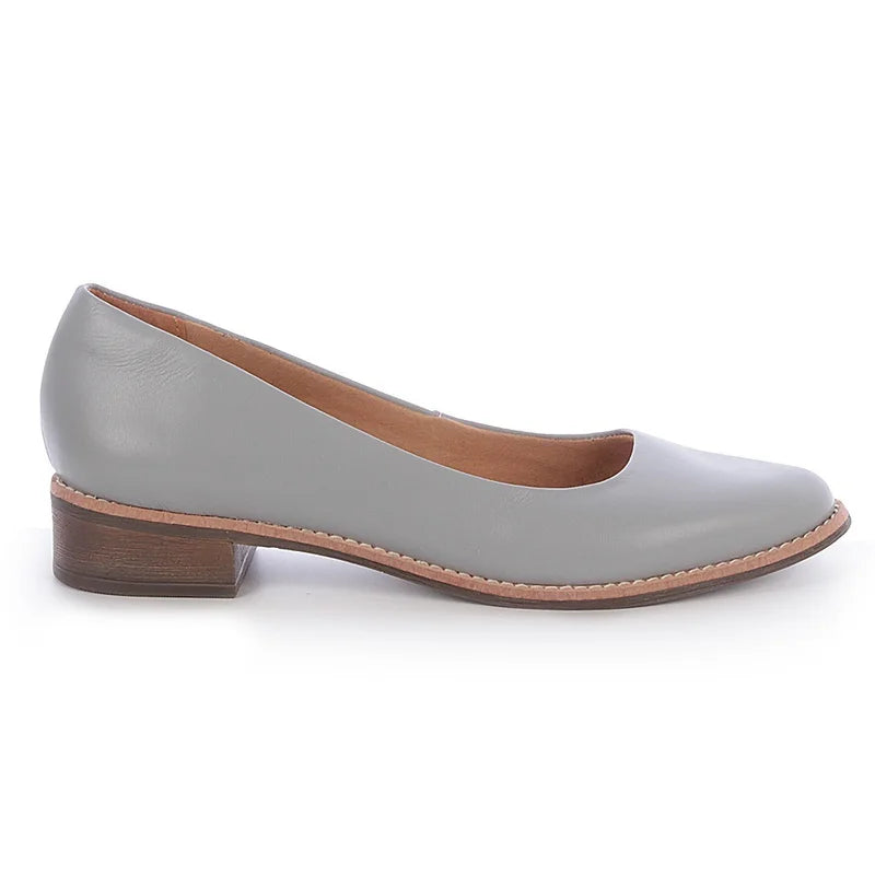 Casual Leather Shoes - Gray