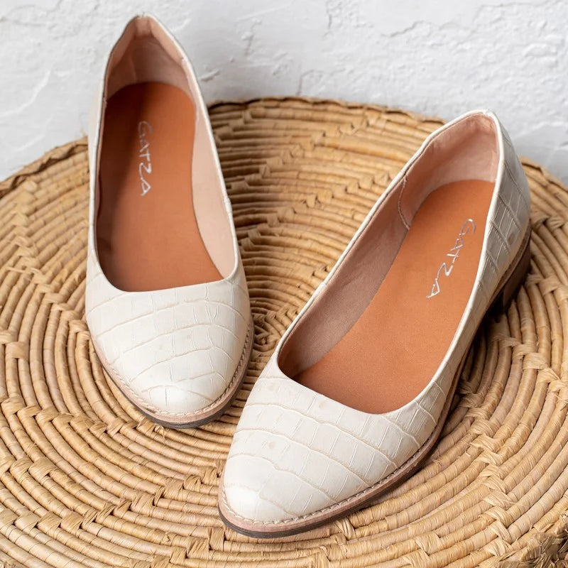 Casual  Leather Shoes - Off-White