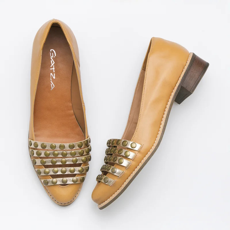 Clarice Leather Shoe - Beige