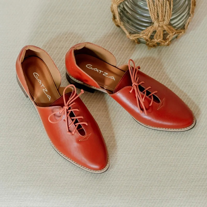 Fenda Leather Shoe - Rust