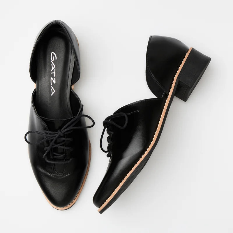 Fenda Leather Shoe - Black