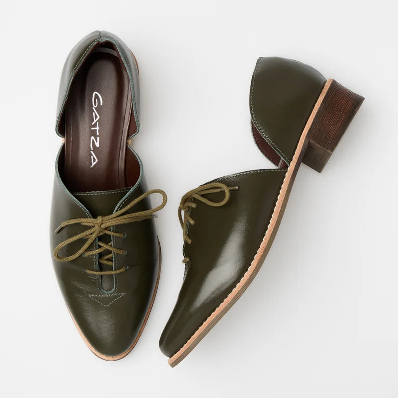 Fenda Leather Shoe - Green