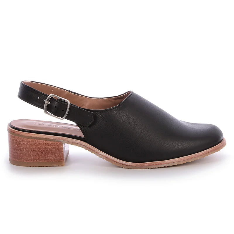 Lyssa Black Leather Pumps