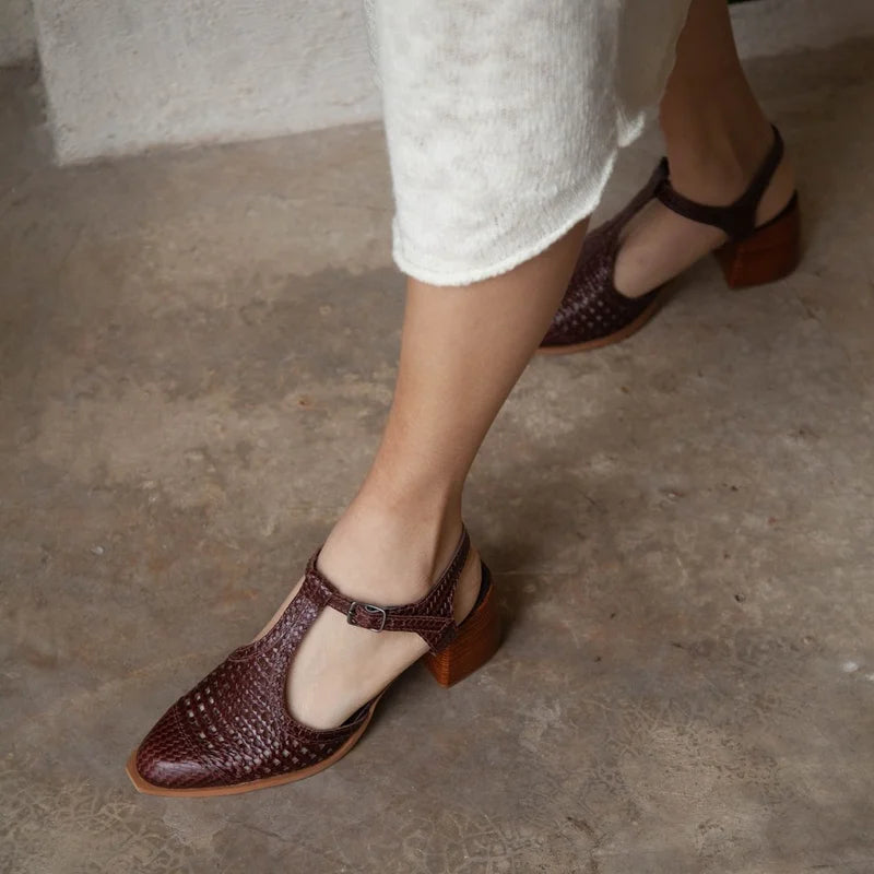 Marcele Leather Shoe - Coffee