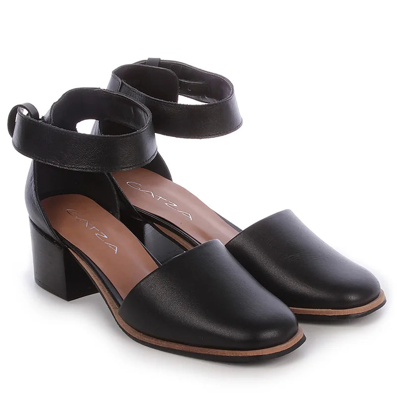 Nina Leather Shoe - Black