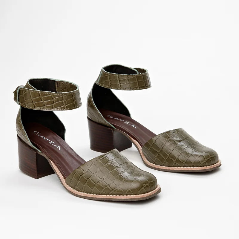 Nina Leather Shoe - Green