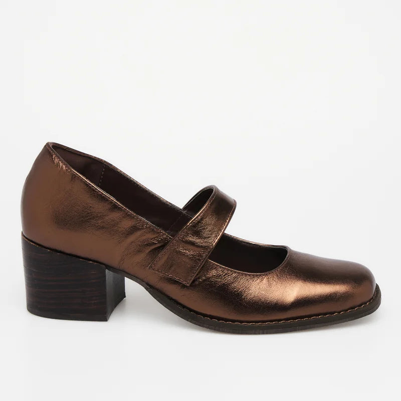Noémie Leather Shoes - Bronze