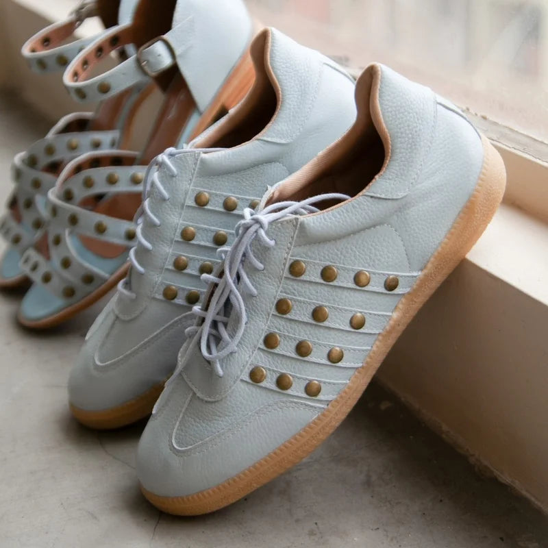 Leather Celina Sneaker - Blue