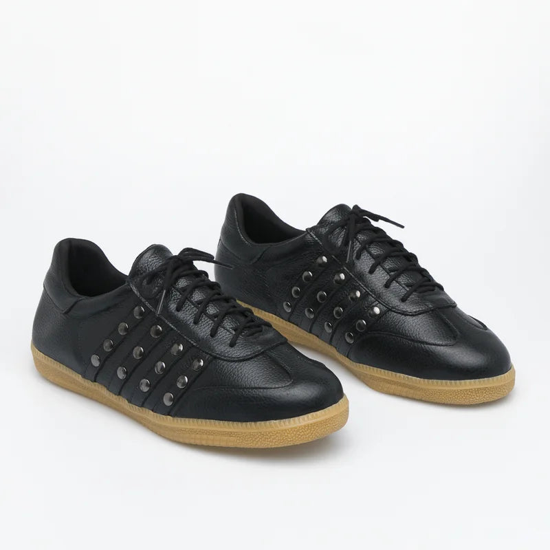 Leather Celina Sneaker - Black