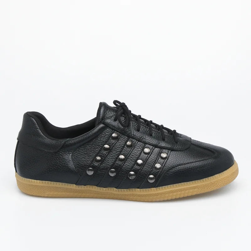 Leather Celina Sneaker - Black