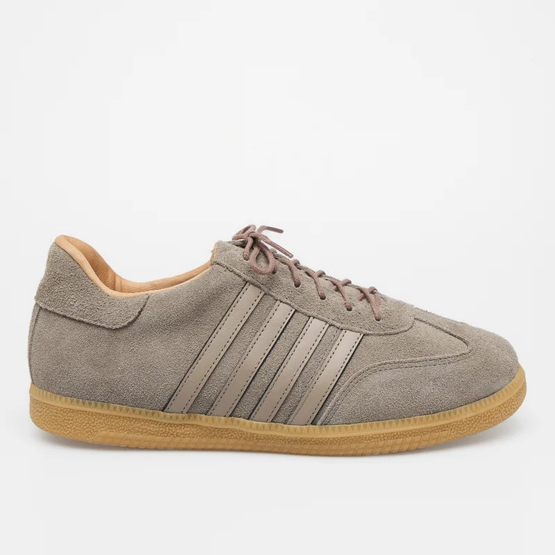 Leather Striped Sneaker - Gray
