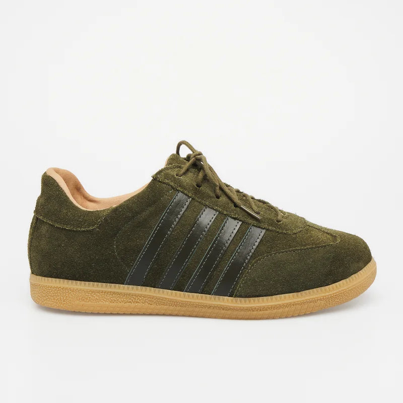 Leather Striped Sneaker - Freen