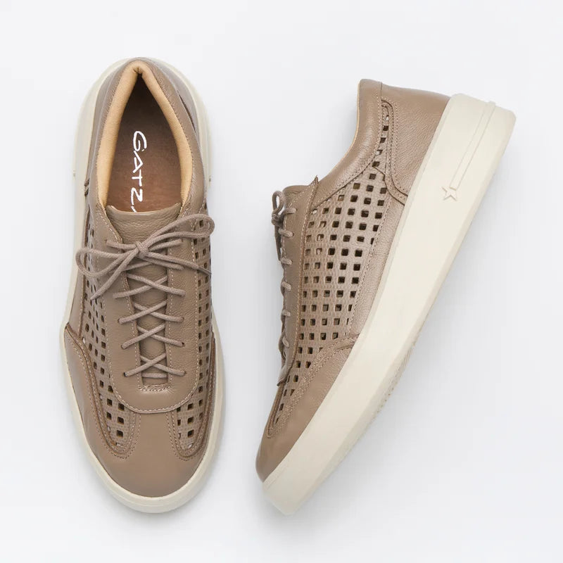 Checkered Leather Sneakers -  Sieno