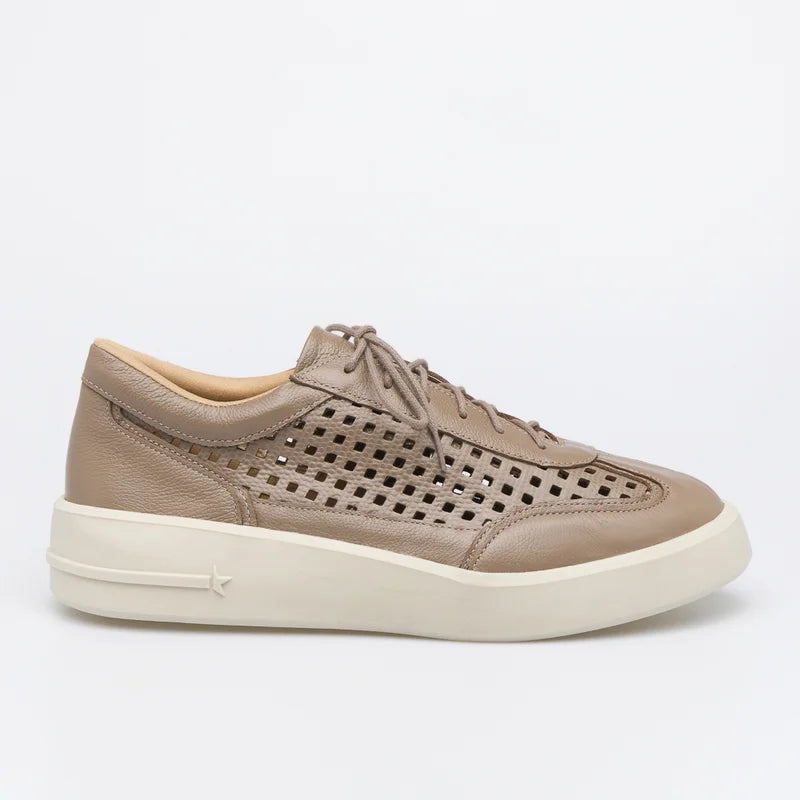 Checkered Leather Sneakers -  Sieno
